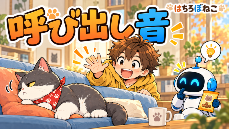 【4コマ漫画】呼び出し音｜はちろぼねこ